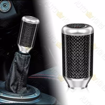 Silver Racing Aluminum Carbon Fiber 5 / 6-speed Manual Mt Shift Shifter Knob • $16.35