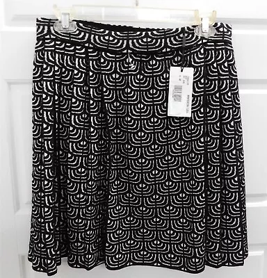 New M Missoni Black White Pleated Full Flared Skirt Knit Wool Skirt Sz Eur 46 • $94.99