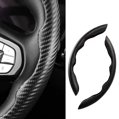 Car Parts Steering Wheel Booster Non-Slip Cover Carbon Fiber Black Accessories • $20.11
