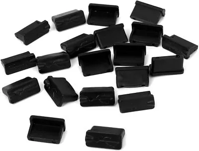 Onwon 20 Pcs Black Rubber USB A Type Female Anti Dust Cover Protector Plugs • $9.99