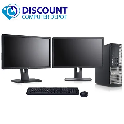 Dell Dual LCD Desktop Computer PC Core I5 8GB RAM 500GB 20  LCD Windows 10 Pro • $229.95