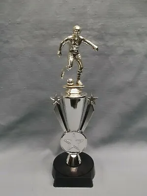 $4.59 • Buy SOCCER  Trophy Silver Female Cup Award Trophy Black Spin Base