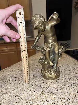 Antique Bronze Statue AUGUSTE MOREAU «  ENFANTS Solid Brass • $85