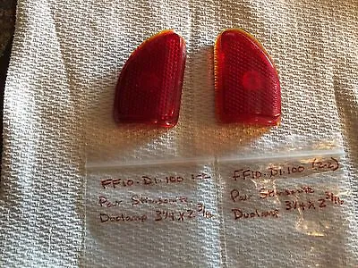 PAIR  Tail STOP Light Vintage Red Glass Stimsonite DUOLAMP LENS 1939 Mercury OLD • $59.95