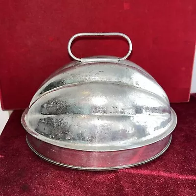 Antique British Dome Shaped Metal Tin Pudding Bread Cake Jello Mold England • $14