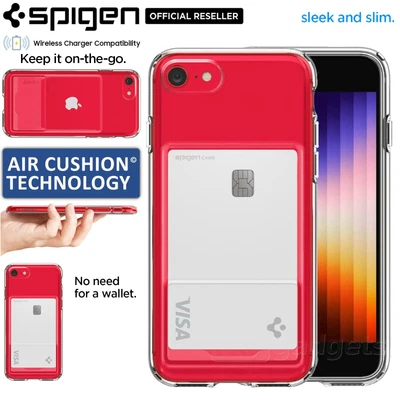 $19.99 • Buy For IPhone SE 3rd Gen 2022 2020 8 7 Case SPIGEN Crystal Slot Card Holder Cover