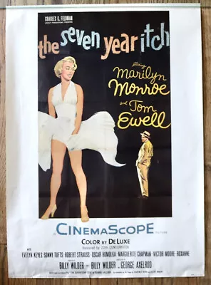 MARILYN MONROE Vintage 1986 SEVEN YEAR ITCH Movie Poster • $49.98