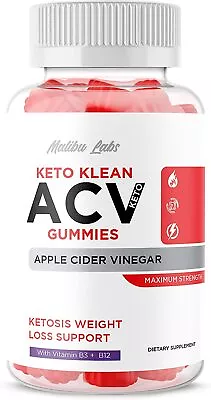 Keto Klean Vitamin B3+B12 Apple Cider Vinegar ACV Gummies 60-Count • $24.72