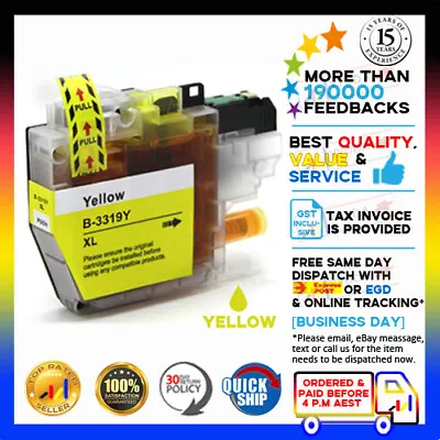 1x NoN-OEM YELLOW ONLY LC 3319XL Ink For Brother MFC J5330DW 5730DW 6530 6930 • $7.70