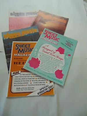 Vintage  Sheet Music Magazine Lot Of 5 1970's Piano Guitar Pop Songs • $8