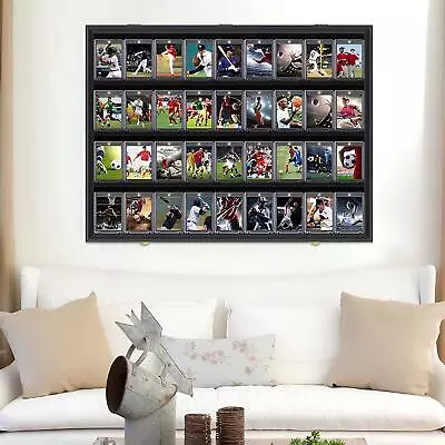 Graded Sports Card Display Case Lockable Trading Card Collector For Wall Display • $167.90