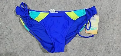 Hobie Womens Bikini Swim Bottom Stretch Side Tie Blue XL NWT • $9