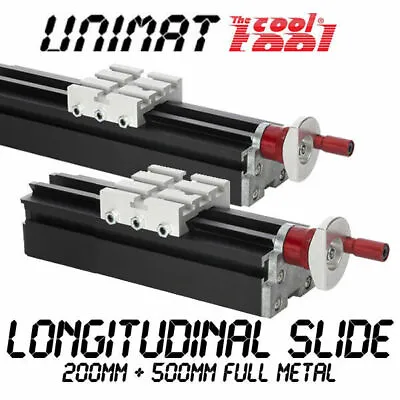 UNIMAT Parts & Upgrades  200mm/500mm LONGITUDINAL SLIDE Full Metal 162400/162401 • £87
