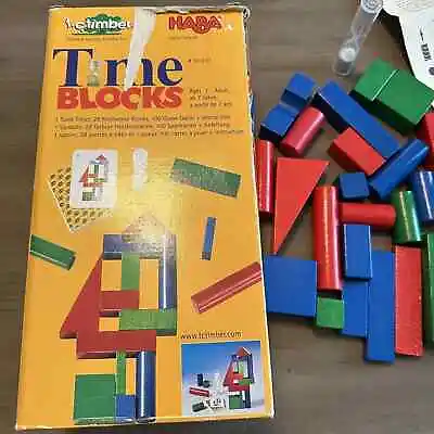 T.C. Timber Haba Time Blocks Building Game Colored Block Card Set 1993 Hardwood • $59.95