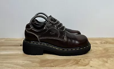 Doc Dr. Martens 9272 Brown Oxford Boots Shoes Women's Size 8 Vintage 90's Chunky • $85