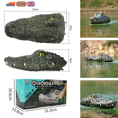 2.4G Electric Remote Control Simulation Crocodile Head RC Speed Boat Water Toys • £19.79