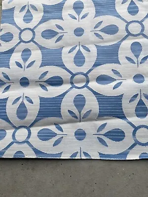 Madeline Weinrib Light Blue & White Geometric Shape 6 By 9 Cotton Rug  • $699