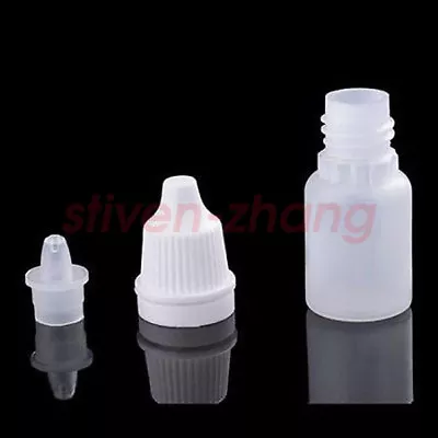 100pcs 5ml Empty Plastic Squeezable Dropper Bottles Eye Liquid Dropper LDPE New • $11.39