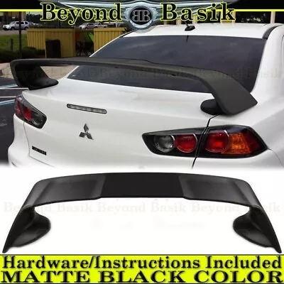 $99.75 • Buy 2008 2009 2010-2017 Mitsubishi Lancer EVO 10 Factory Style Spoiler MATTE BLACK