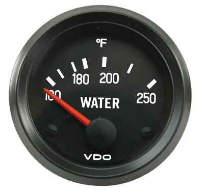 VDO 2-1/16in Black 250 Degree Water Temperature Gauge - V3-1003-9 • $66.09