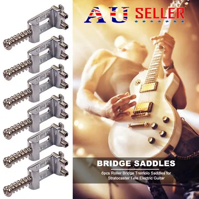 6pcs Vintage Bridge Saddles Set For Fender Tele Strat Electric Guitar • $13.99