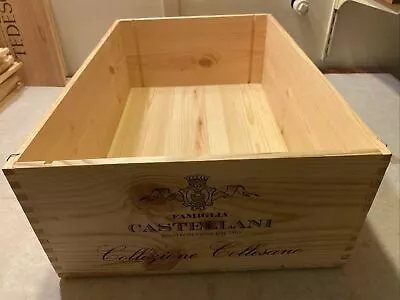 1 Rare Wine Wood Crate Box Case FAMIGLIA CASTELLANI ITALY Vintage 3/24 • $29.99