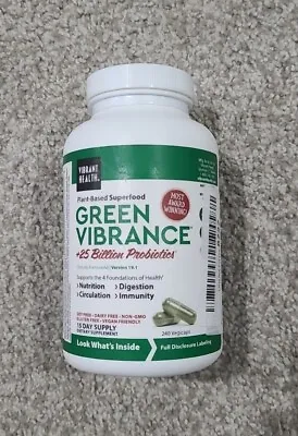 $33.95 • Buy Vibrant Health Green Vibrance Version 19. 1 *LARGER 240 VegiCaps Gluten-Free