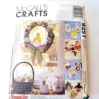 McCall's 9257 Craft Pattern 12 Different 8  Seasonal Dolls Wreath Cut Complete • $3.99