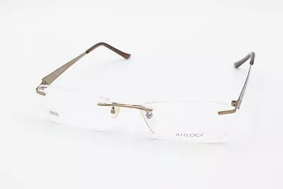 AIRLOCK SHATTERED 203 210 Brown Mosaic 50-18-135 Rimless Eyeglasses Frames O839 • $23.99