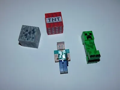 Minecraft Mixed Toy Lot X4 Action Figures + Accessories Blocks Boxes TNT • $9.95