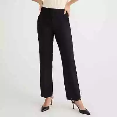 J Crew Tollegno 1900 Italian Wool Straight Crop Trousers Size 4 Pants Navy • $14.99