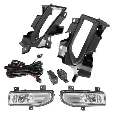 For 2020 2021 Nissan Versa Bumper Fog Lights Lamp Chrome W/Bezel+Harness Pair • $49.99