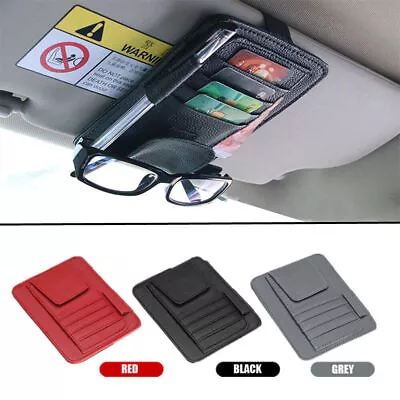 Car Sun Visor Organizer Storage Pocket Pouch Bag Glasses Holder Car Accessories • $9.88