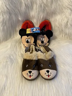 Disney Junior Mickey Mouse And Wonder Nation Slippers Boys Size 9-10 Shoes • $18