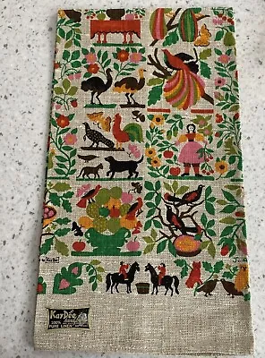 Kay Dee Designs VTG Linen Tea Towel Dutch Folk Art Signed J. Ayers NWT • $31