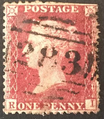 GB Queen Victoria  1d Penny Red  VFU SG 17 Stamp LH • $1.23