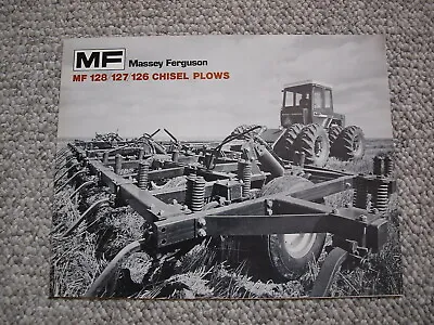 Massey-Ferguson MF 128/127/126 Chisel Plow Brochure 1505 Tractor Orig. MINT '76 • $14.99