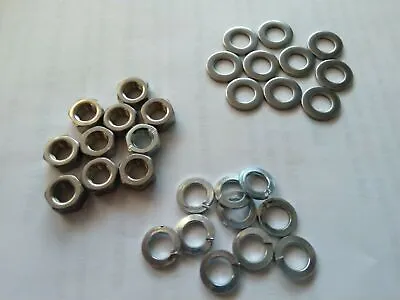 10 Vespa PX Rally VBB Engine Case D Bolts Flat Spring Washers & Nuts M7 7MM • $6.21