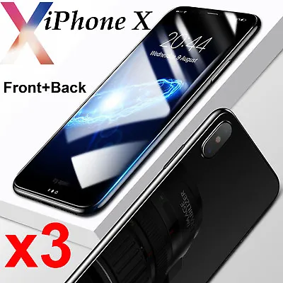 $7.20 • Buy X3 Anti-scratch 4H PET Film Screen Protector For Apple IPhone X Front And Back