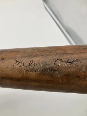 Mel Ott HOF Baseball Bat-- Louisville Slugger - Bone Rubbed 40 MO- 33” • $249