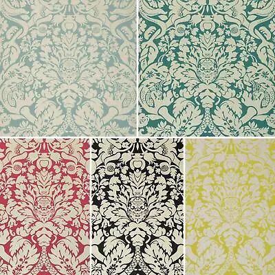 Clarke And Clarke Valentina Wallpaper Damask Classic Metallic Paste The Wall • £9.99