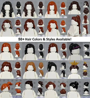 LEGO - FEMALE Hair Pieces - PICK YOUR COLORS & STYLE - Minifigure Wigs Cap Lot • $9.99