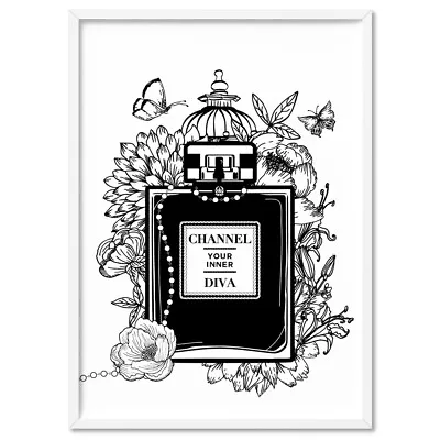 Perfume Bottle Fashion Wall Art Print. Channel Your Inner Diva Poster | ALE-35 • $22.95