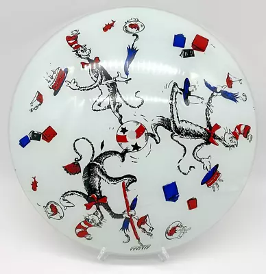 Vintage Dr. Seuss Cat In The Hat Glass Light Cover/Shade 1970’s 15  Diameter • $61.74