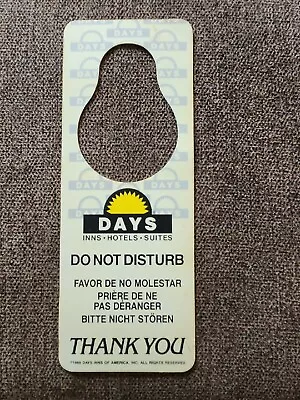 Vintage Days Inn  Do Not Disturb  Sign (plastic Same Text Both Sides) • $10
