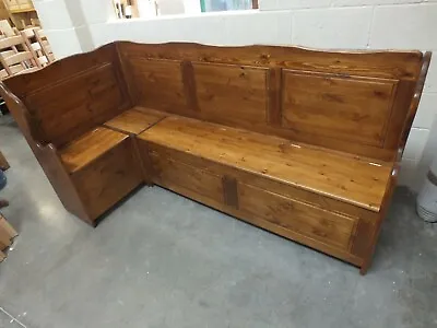 3'x7' Solid Pine Corner Monks Bench- Settle- Pew- Hand Made- Bespoke Available  • £899