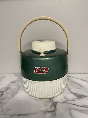 Vintage Coleman Water Jug Cooler 1 Gallon Green Missing Cup • $11.01