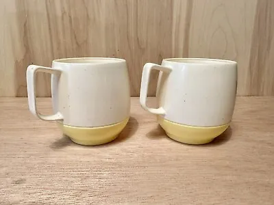 $12.99 • Buy Vintage Vacron Bopp-Decker Cup Insulated Vacuum Plastic Yellow Cream Set Of 2