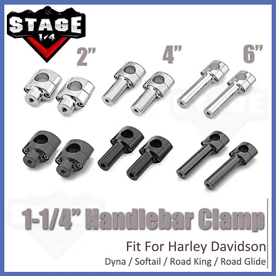 2  4  6  Handlebar Riser For Harley Softail Breakout Fat Boy Bob 1-1/4  Clamp • $47.99