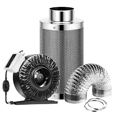 VIVOSUN 4/6/8  Inline Fan &Carbon Filter & Duct Kit Grow Tent Ventilation System • $170.99